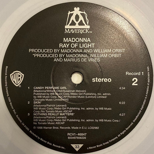 Madonna : Ray Of Light (2xLP, Album, RSD, Ltd, RE, Cle)