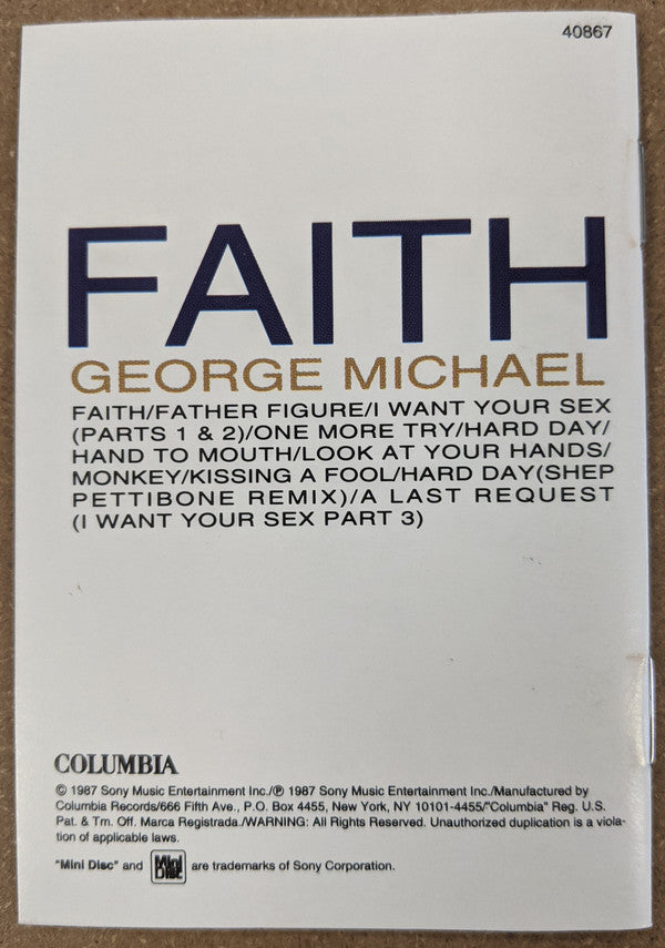 George Michael : Faith (MD, Album, RE)