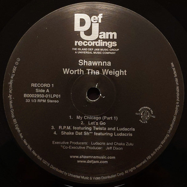 Shawnna : Worth Tha Weight (2xLP, Album)