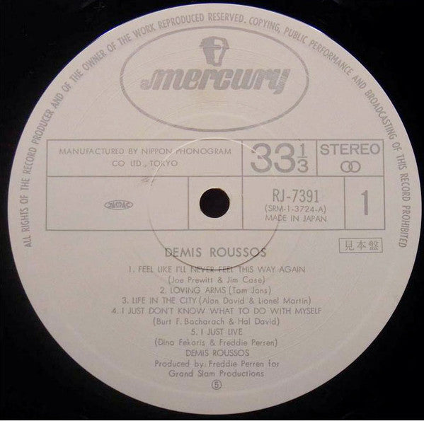Demis Roussos : Demis Roussos (LP, Album, Promo)
