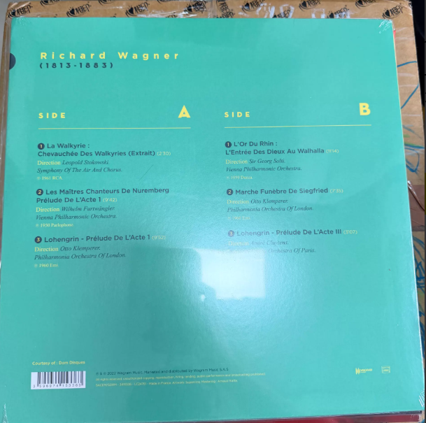 Richard Wagner – Les Chefs d'Œuvres De Wagner LP Sealed