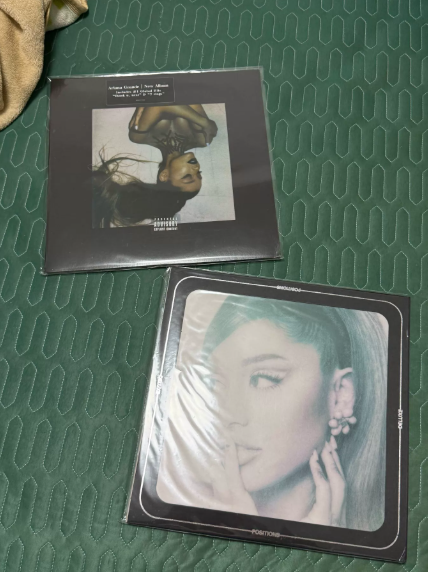Ariana Grande – Positions Pink Clear Vinyl + Thank U, Next Black Vinyl LP Bundle