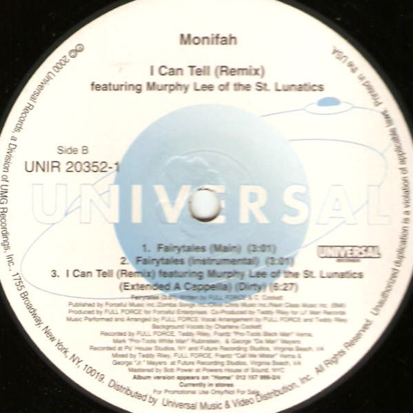 Monifah Featuring Murphy Lee Of The St. Lunatics* : I Can Tell (Remix) (12", Promo)