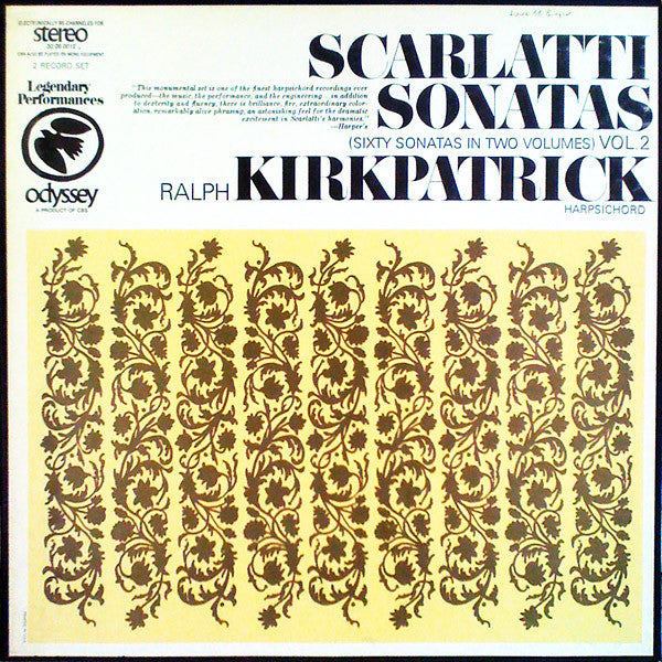 Domenico Scarlatti / Ralph Kirkpatrick : Sonatas (Sixty Sonatas In Two Volumes) Vol. 2 (2xLP, RE + Box)