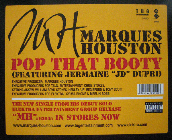 Marques Houston Featuring Jermaine "JD" Dupri* : Pop That Booty (12", Single)