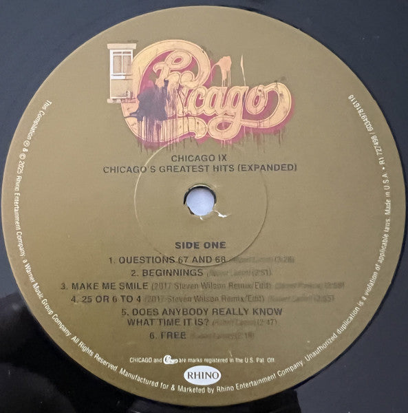 Chicago (2) : Chicago IX 50th Anniversary Expanded Greatest Hits (2xLP, Comp)