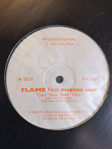 Flame (19) Feat Phoebe One : Can You Feel This (12", EP, Promo)