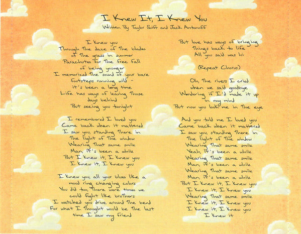 Taylor Swift : I Knew It, I Knew You (CD, Single)