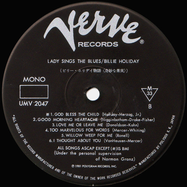 Billie Holiday : Lady Sings The Blues (LP, Album, Mono, RE)
