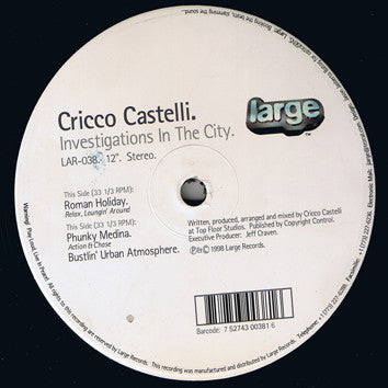 Cricco Castelli : Investigations In The City (12")