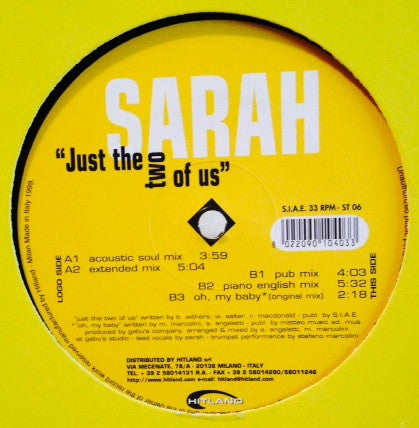 Sarah* : Just The Two Of Us (12")