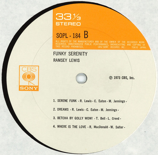 Ramsey Lewis : Funky Serenity (LP, Album, RE)