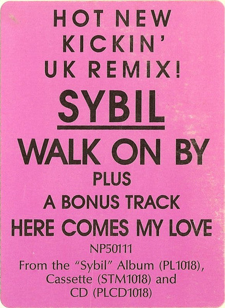 Sybil – Walk On By – 1, Vinyl, 12", 33 ⅓ RPM