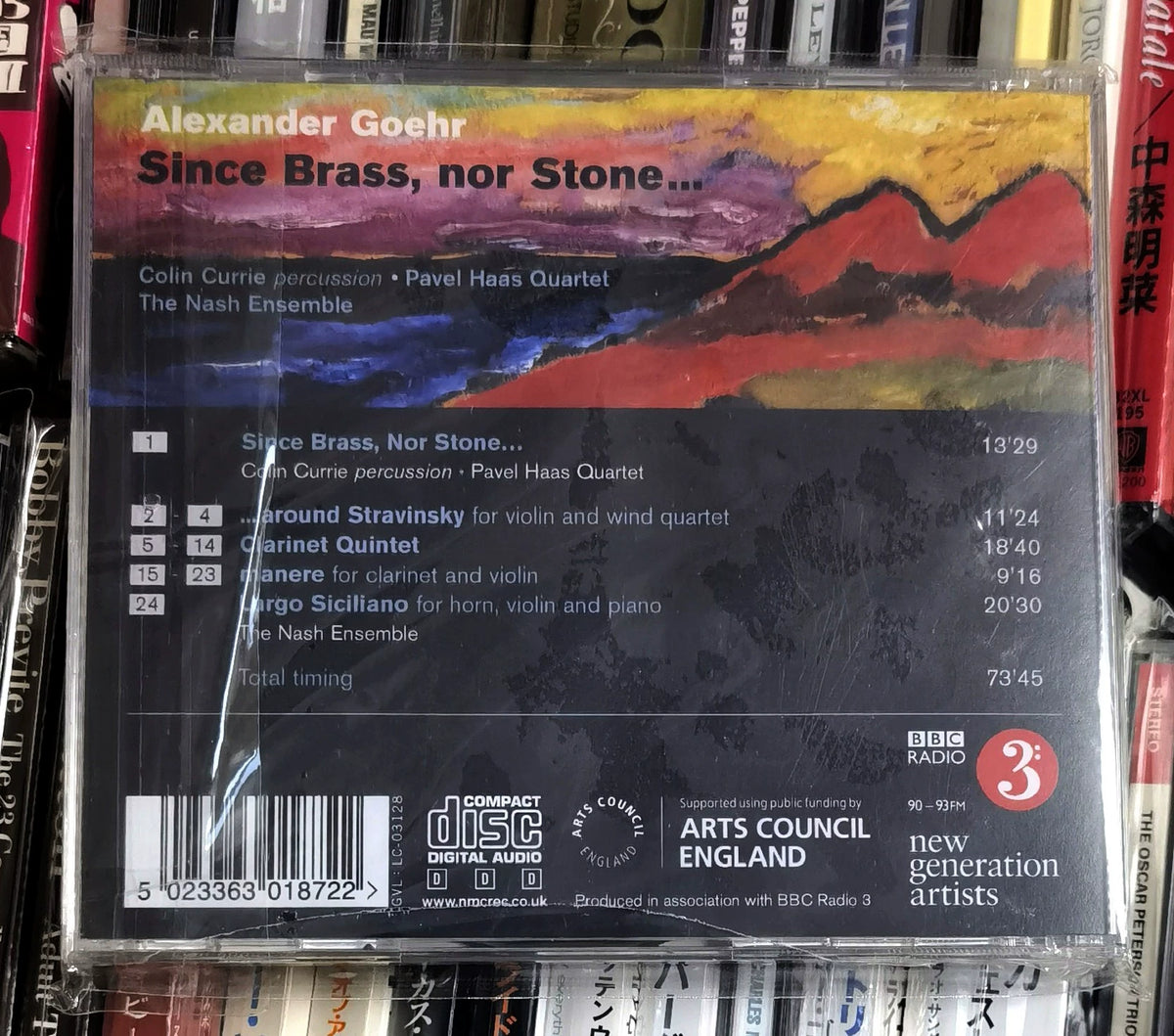 Alexander Goehr – Since Brass, nor Stone… – NMC CD (Sealed)