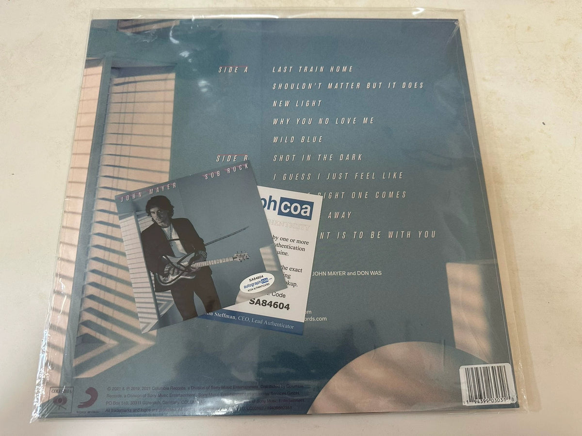 John Mayer Sob Rock signed vinyl rear