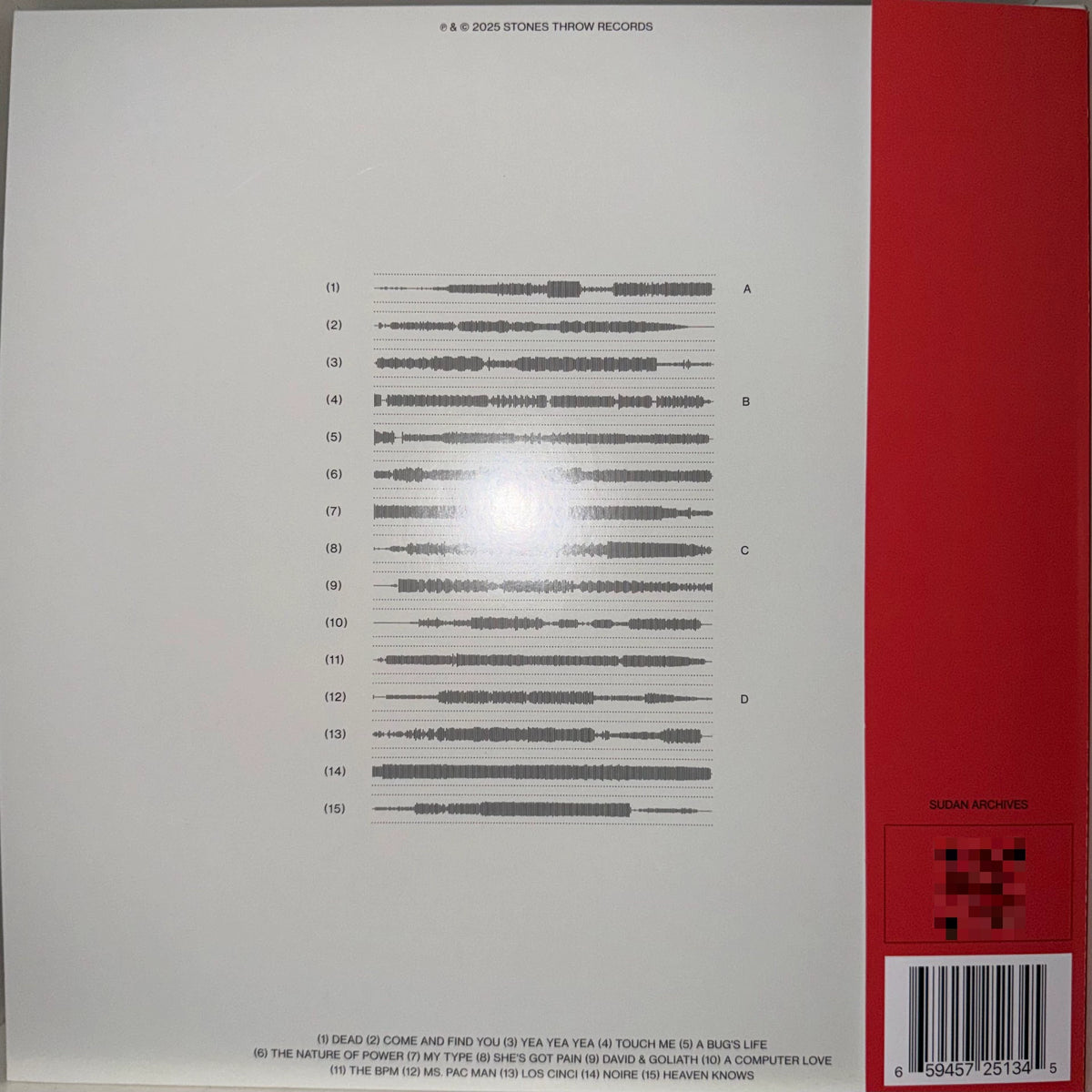 Sudan Archives – The BPM – Signed Red Vinyl – actual item photograph 4