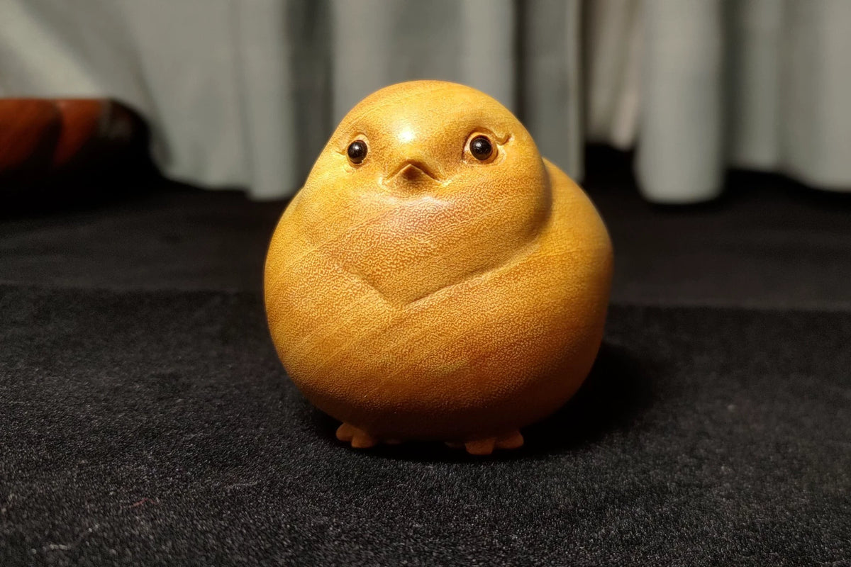 Carved Wooden Bird, 7 cm 3