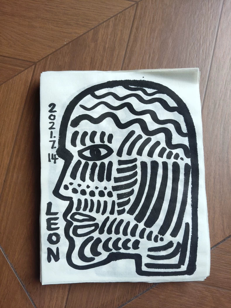 Leon Hand-Drawn Xuan Paper Original – Choice of 9 Designs – Design 9