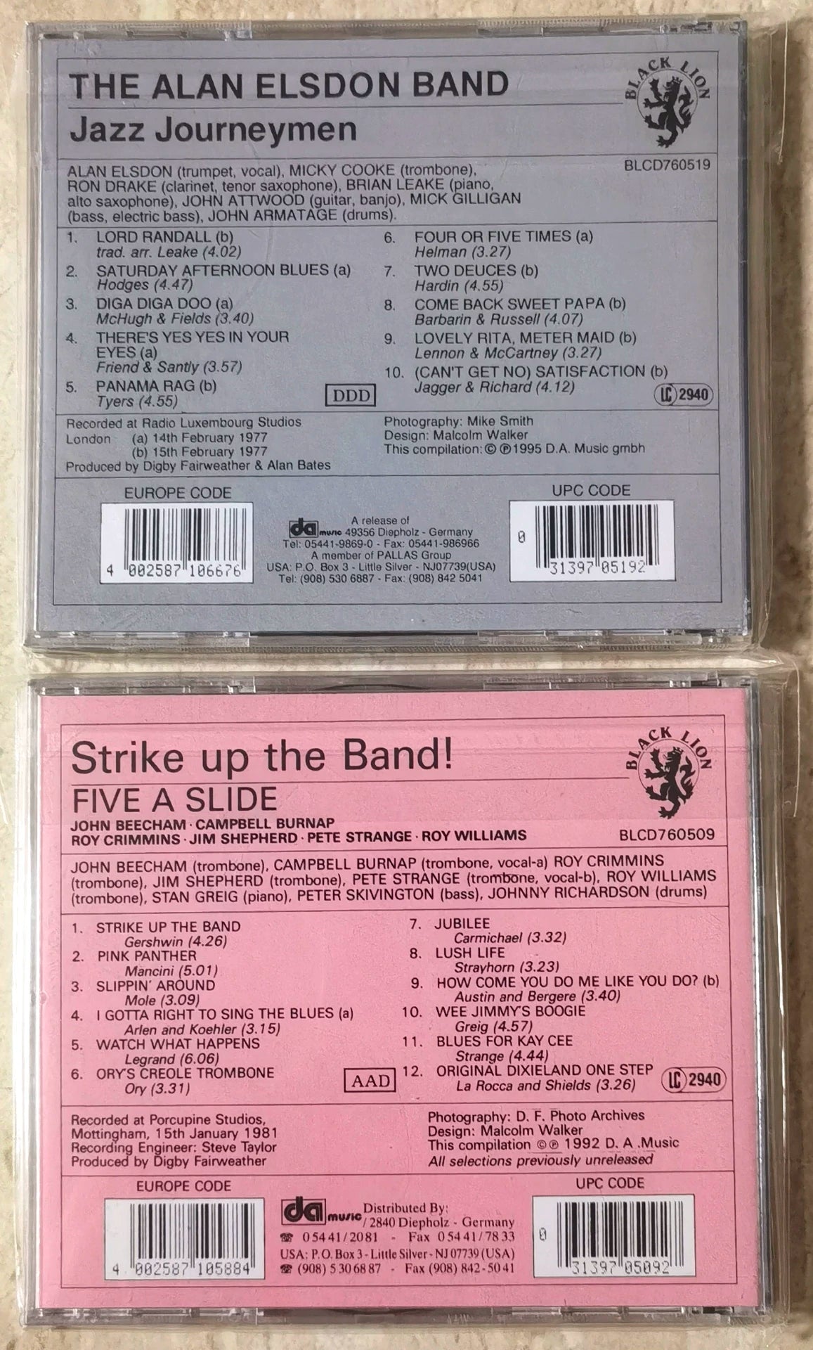 The Alan Elsdon Band / Five A Slide – Jazz Journeymen + Strike Up the Band! – German 2CD Bundle