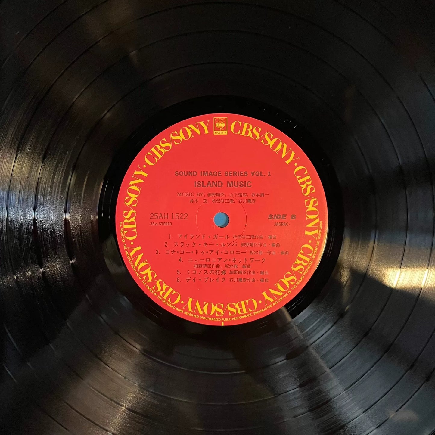 Haruomi Hosono, Tatsuro Yamashita, Ryuichi Sakamoto, Shigeru Suzuki & Yukihiro Takahashi – Island Music 1981 Japanese Vinyl