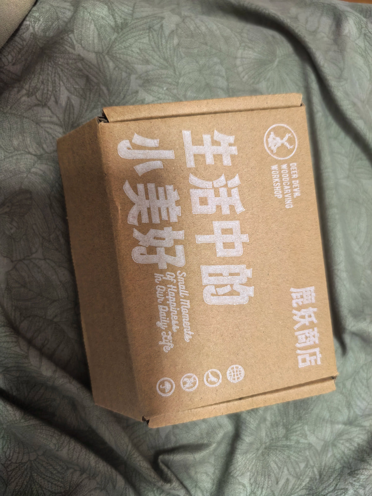 Luyao Shop Blue Wooden Bird with Gift Box 3