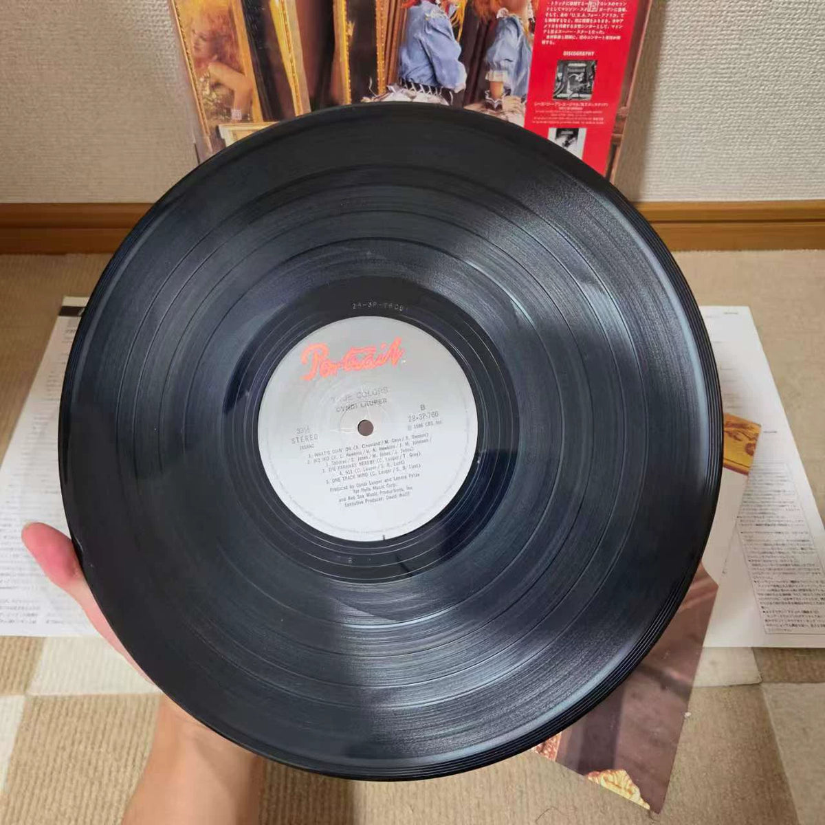 Cyndi Lauper – True Colors – Japanese Vinyl LP – actual copy