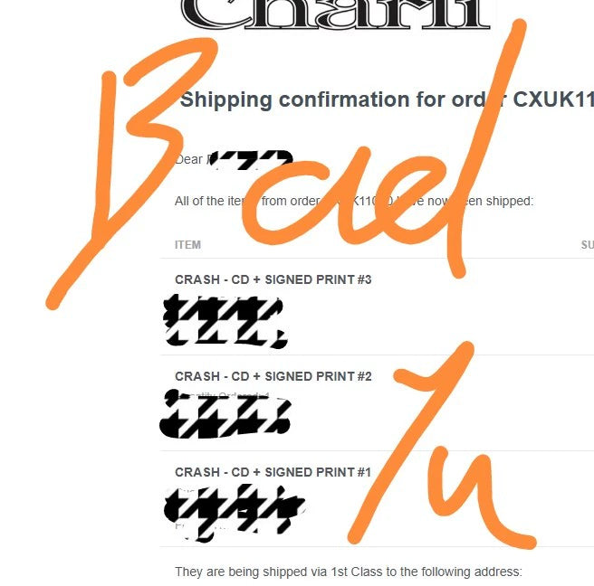 Charli XCX – Crash – Signed CD + Art Card – actual product photo 8