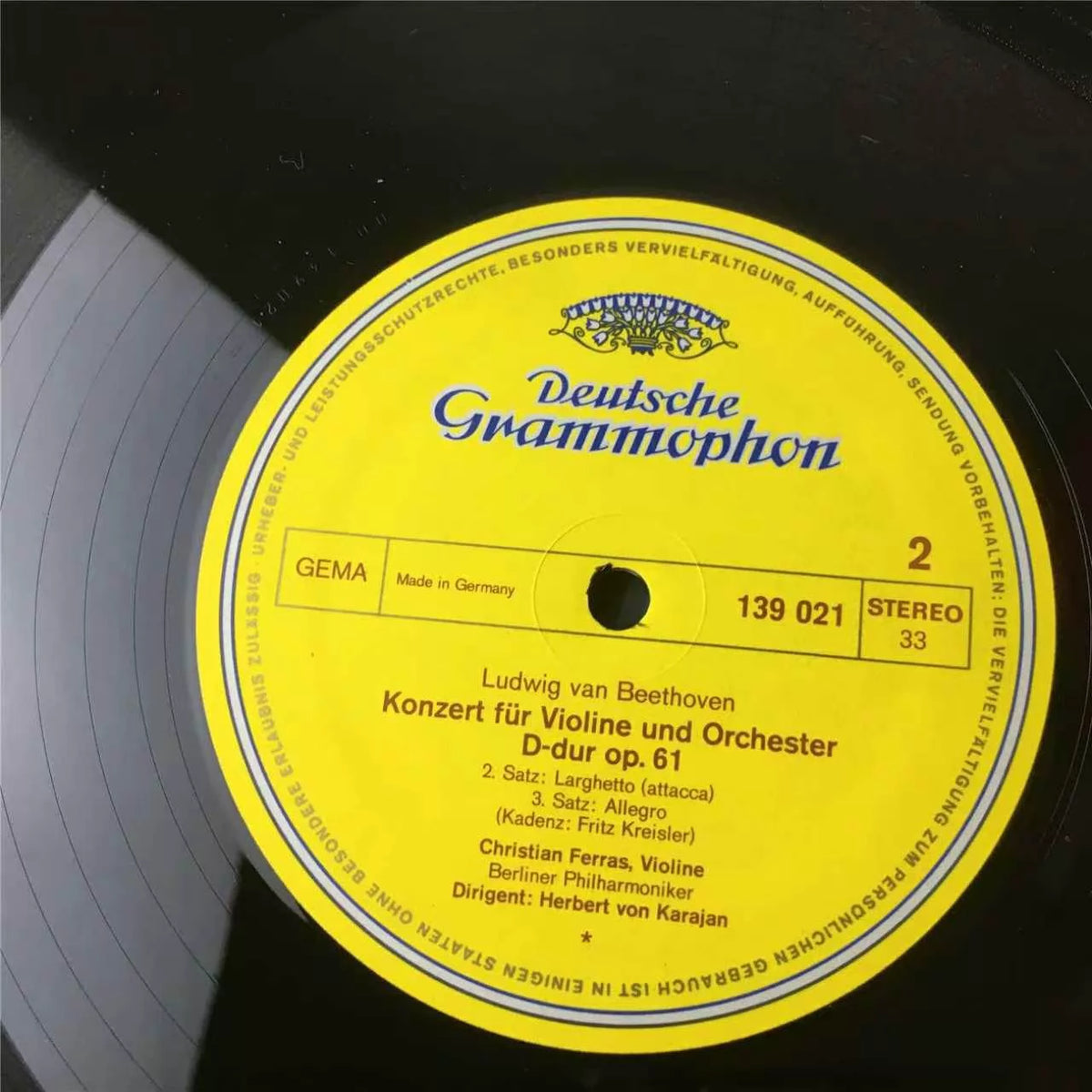 Christian Ferras & Herbert von Karajan – Beethoven Violin Concerto (LP) – photo 3