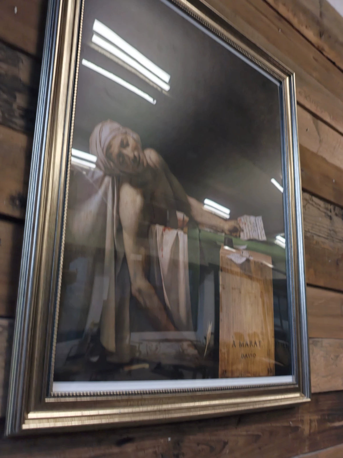 Jacques-Louis David – The Death of Marat, Framed Museum Poster – actual item photograph 3