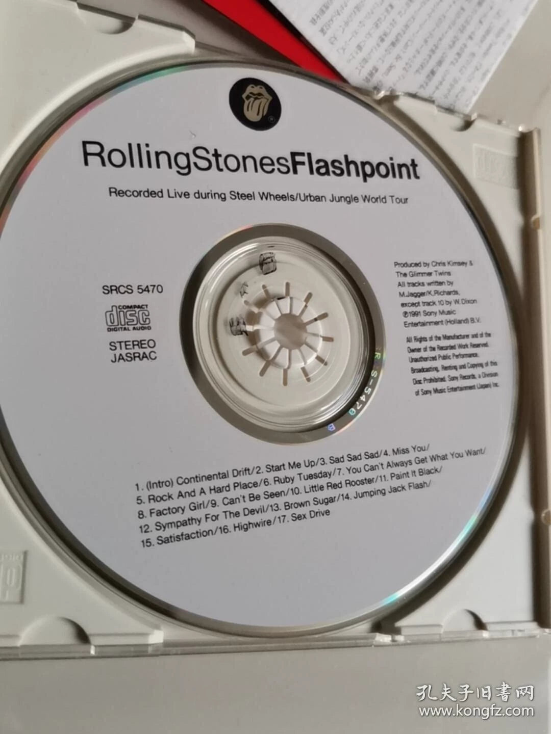 The Rolling Stones – Flashpoint – Japanese Promo CD SRCS 5470