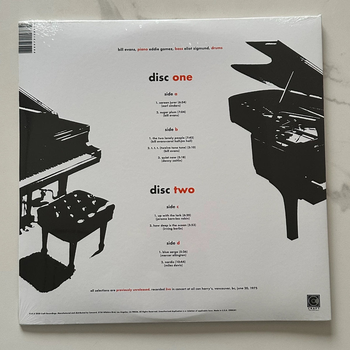 Bill Evans – On a Friday Evening – Craft 2LP – actual item photograph 2
