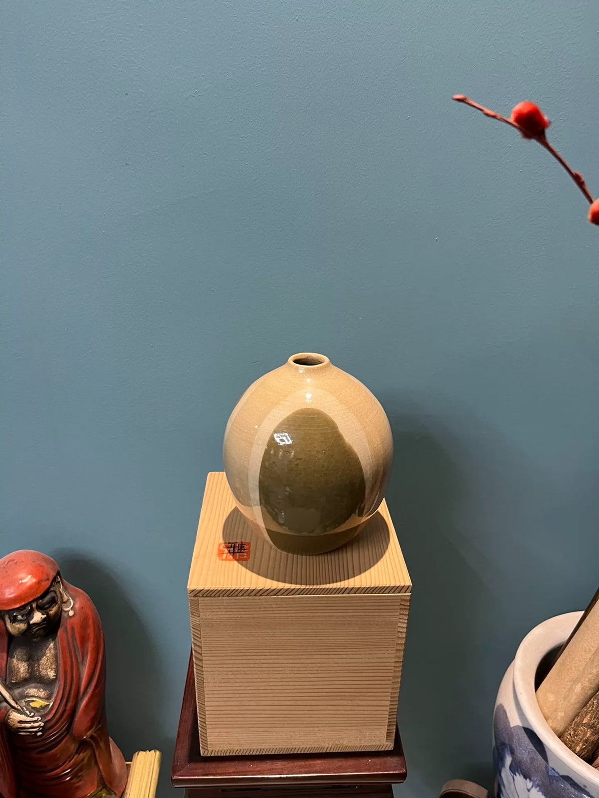 Masami Katayama – Japanese Ceramic Ikebana Vase – photo 1
