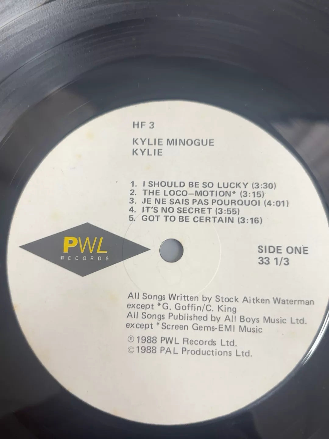 Kylie Minogue – Kylie – Vinyl LP HF 3
