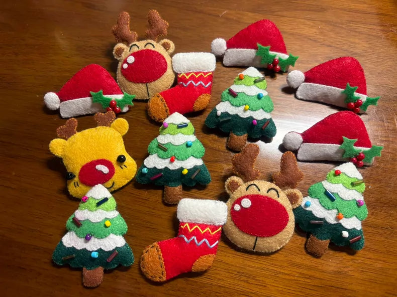 Handmade Felt Christmas Brooch