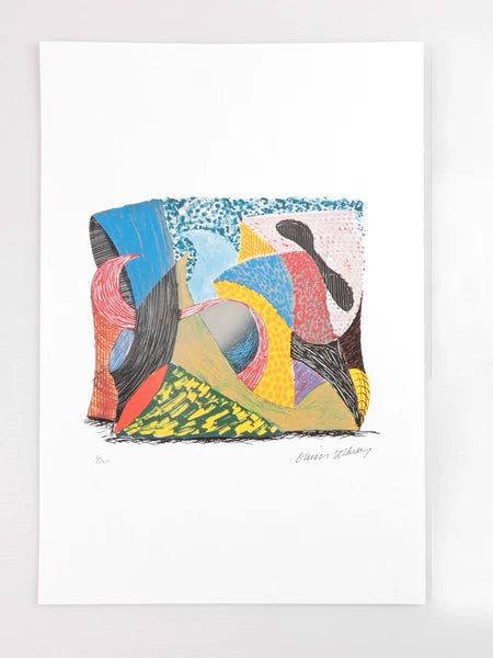 David Hockney — Going Out, Numbered Offset Print 7/200