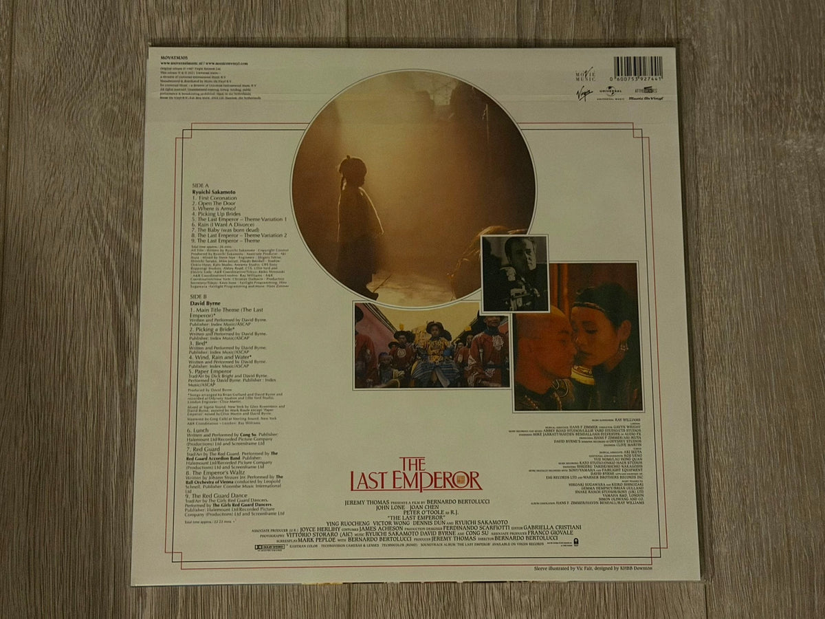 Ryuichi Sakamoto, David Byrne & Cong Su – The Last Emperor – Vinyl LP – actual item photograph 2