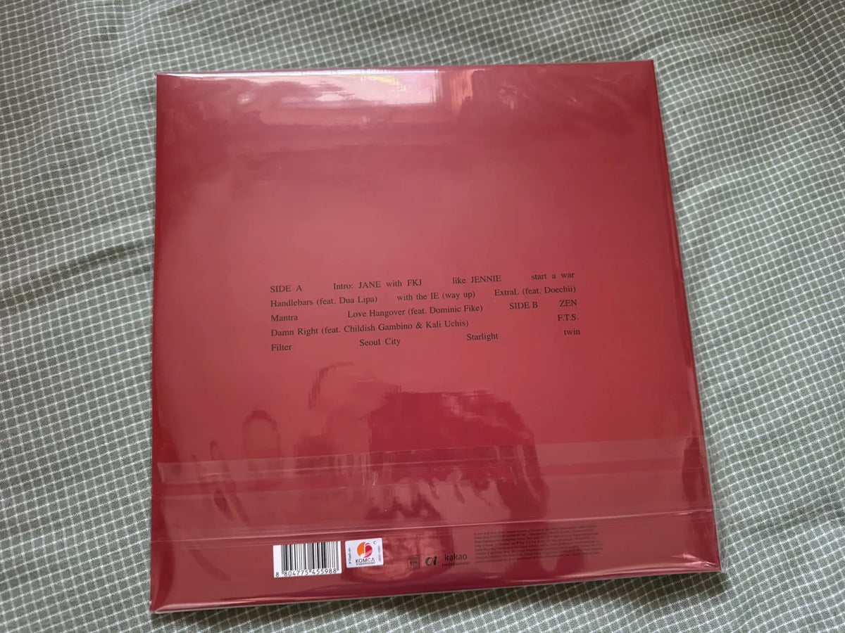 JENNIE – Ruby – Korean Opaque Red Vinyl LP, Sealed – back
