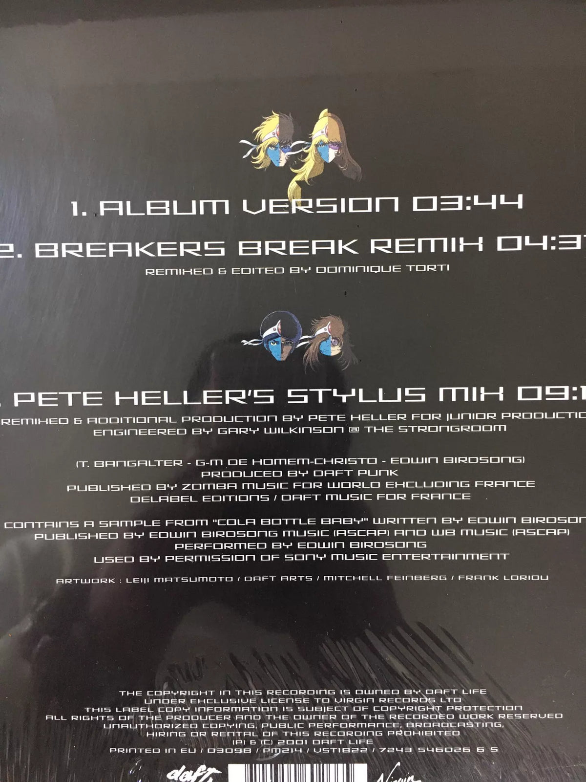 Daft Punk – Harder Better Faster Stronger – 2001 Vinyl (12") — photo 3