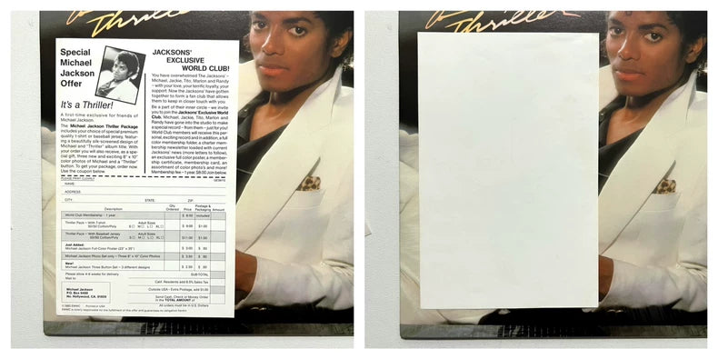 Michael Jackson – Thriller – 1982 US Vinyl with World Club Insert