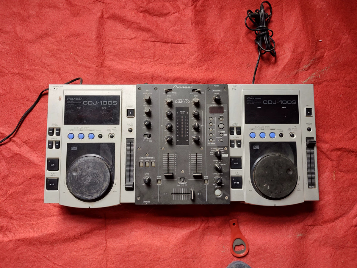 Pioneer CDJ-100S Pair & DJM-400 – Three-Piece DJ Set – actual item photograph 5