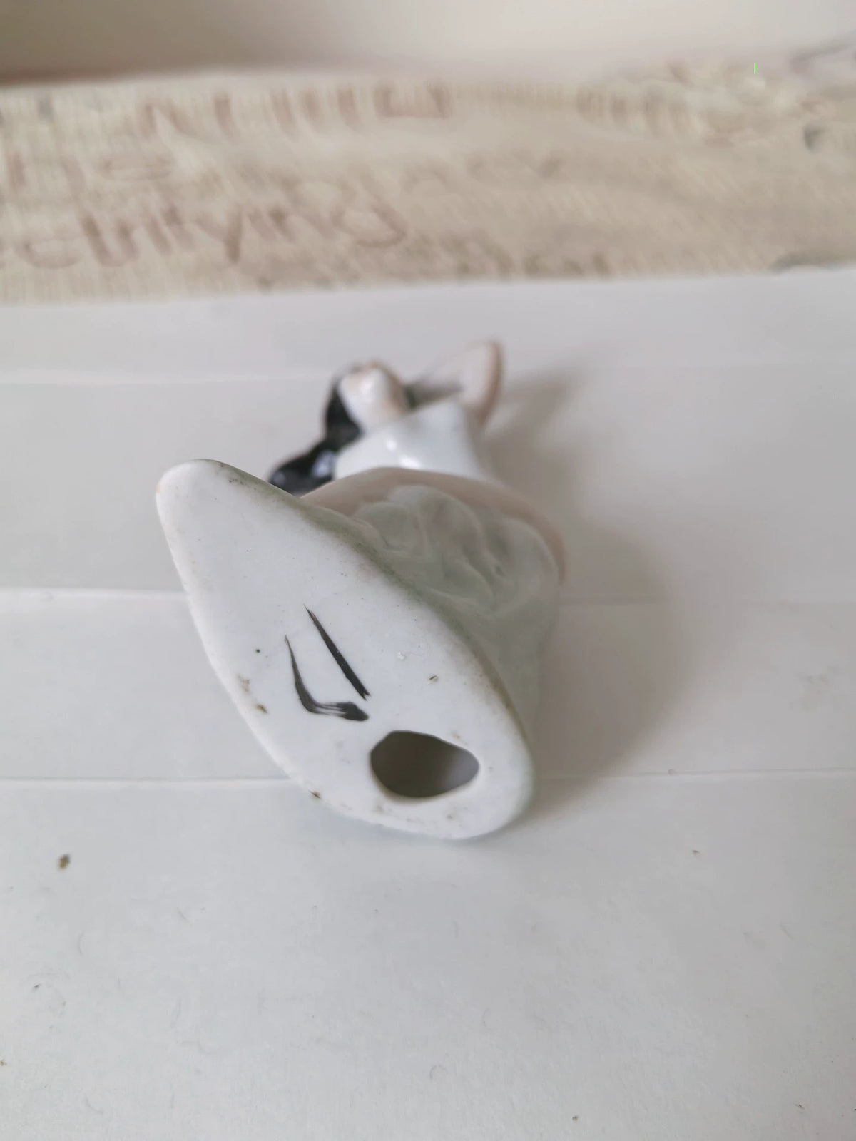Vintage Seated Woman Porcelain Figurine, 12 cm – photo 5