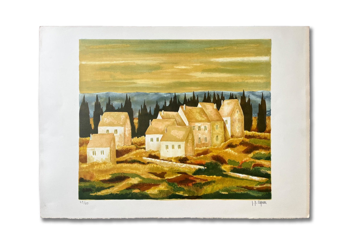 Jean-Pierre Capron – Provence Village Signed Lithograph 49/115, 76 × 54 cm — original seller image