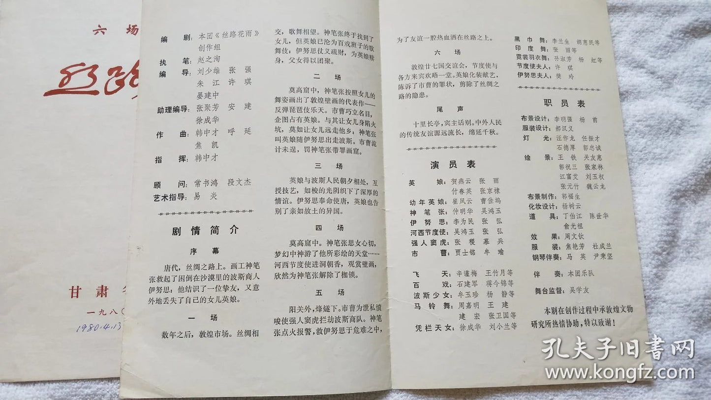 Silk Road Rain — Six Chinese Dance-Drama Program Variants, 1977–89