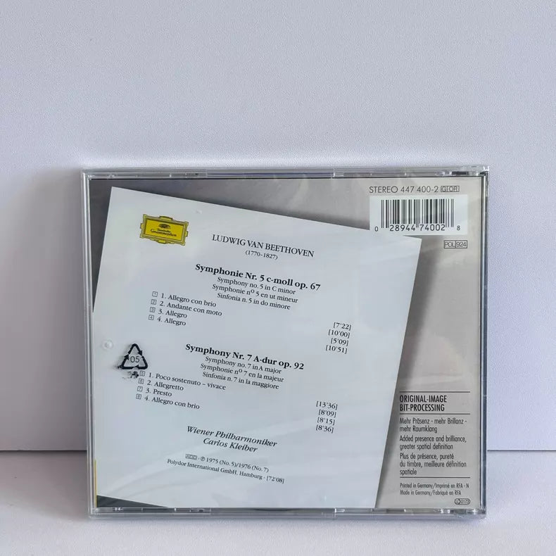 Beethoven – Symphonies Nos. 5 & 7 – Carlos Kleiber / Wiener Philharmoniker – Sealed CD