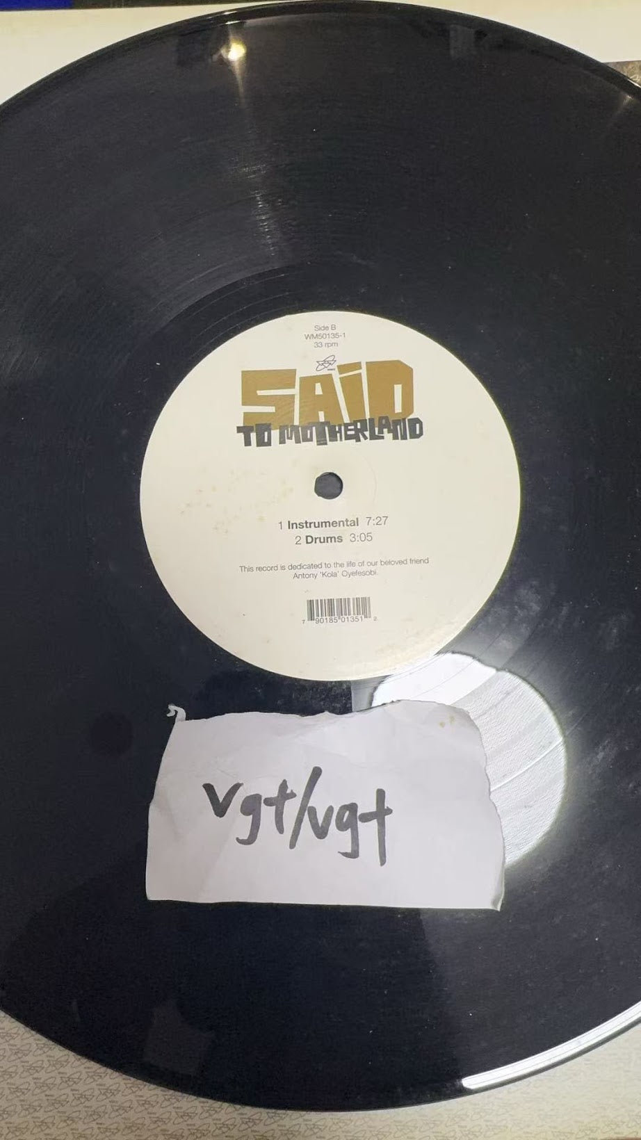 SAL – Motherland (12" Vinyl, WMS0135-1)