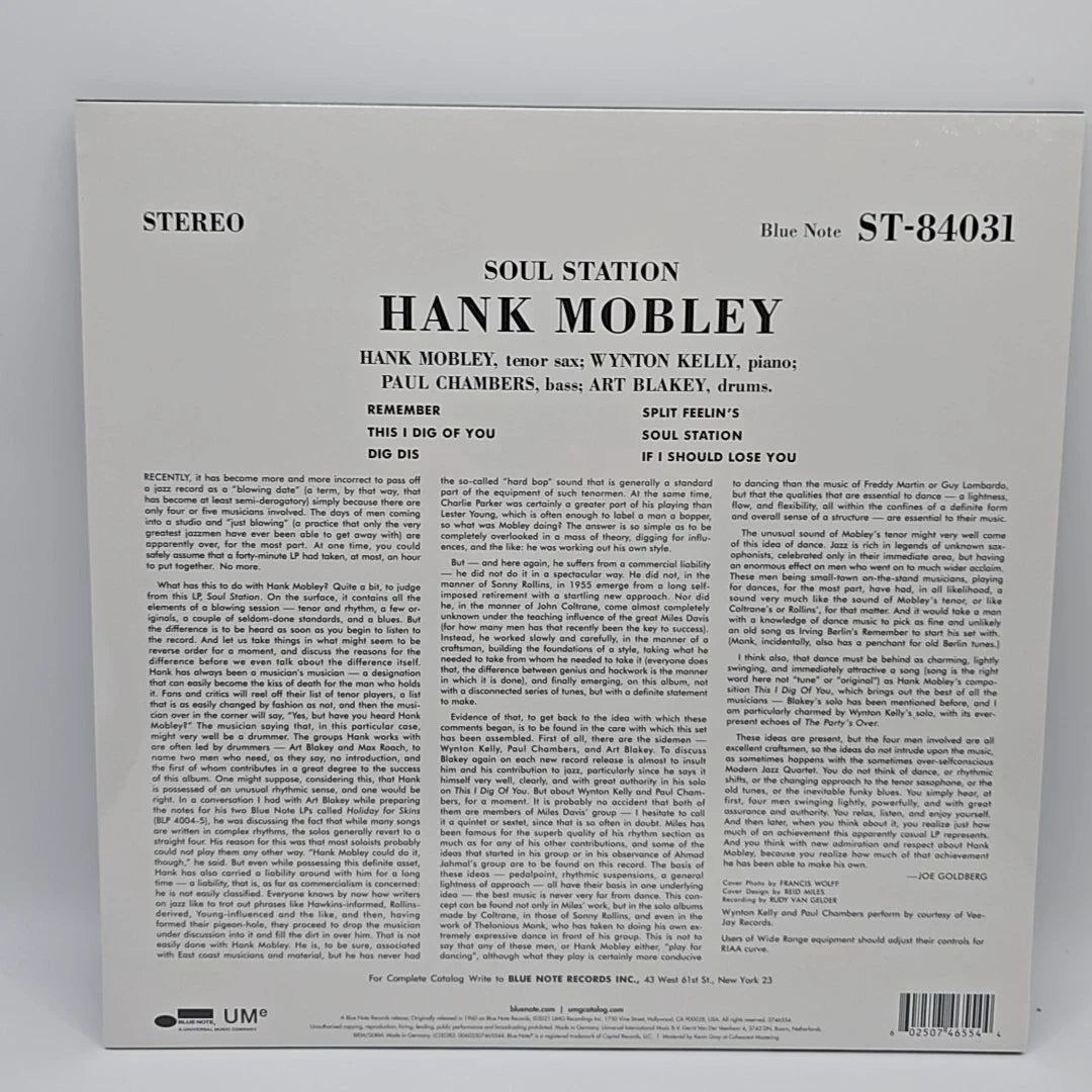 Hank Mobley – Soul Station – Blue Note Classic Vinyl LP