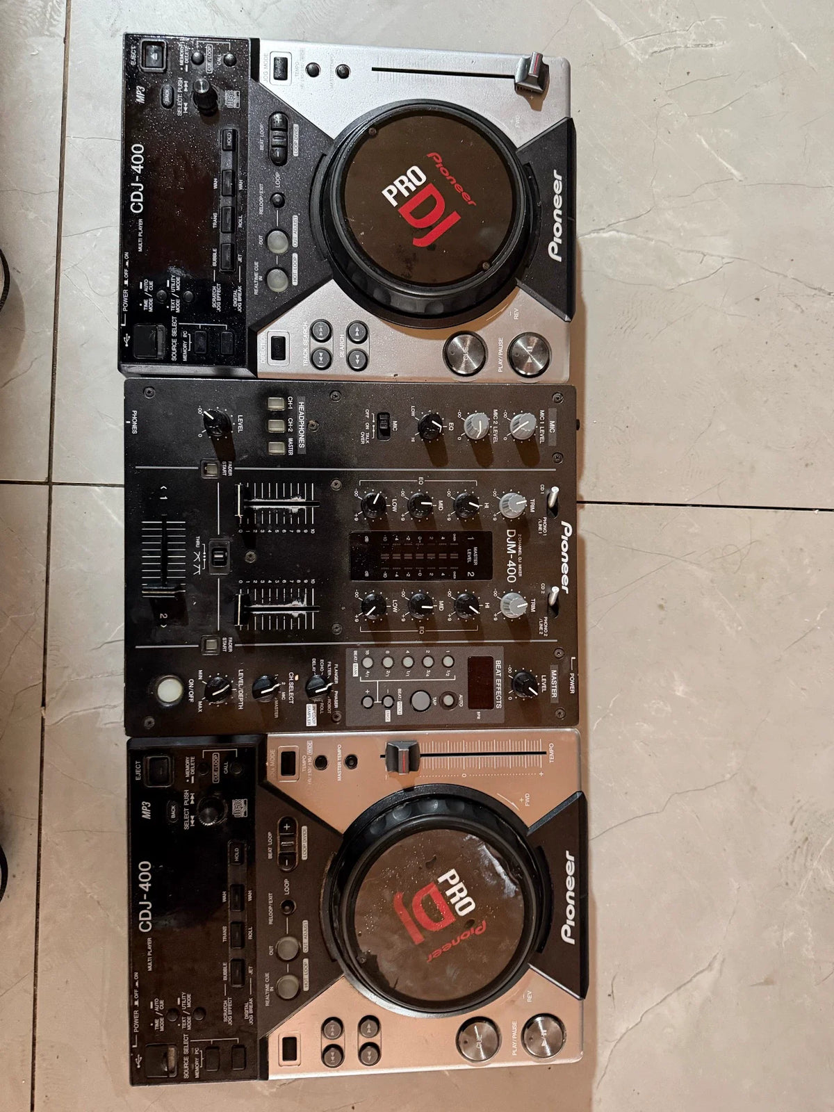Pioneer CDJ-400 Pair with DJM-400 Mixer – DJ System