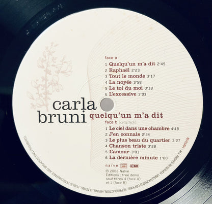 Carla Bruni : Quelqu'Un M'A Dit (10", Album, Ltd)