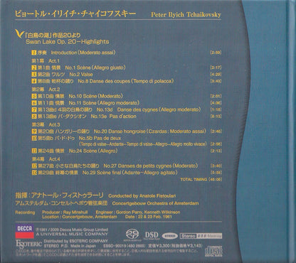 Tchaikovsky*, Fistoulari*, Concertgebouw Orchestra Of Amsterdam* : Scenes From Swan Lake (SACD, Hybrid, Album, Ltd, RE, RM)
