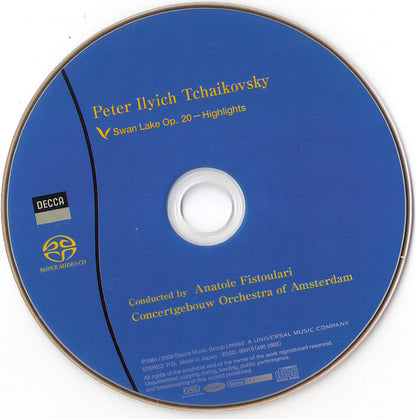 Tchaikovsky*, Fistoulari*, Concertgebouw Orchestra Of Amsterdam* : Scenes From Swan Lake (SACD, Hybrid, Album, Ltd, RE, RM)